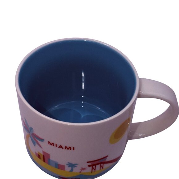 Starbucks Miami You Are Here Collection Ceramic Coffee Mug Cup 14oz YAH - Picture 5 of 6